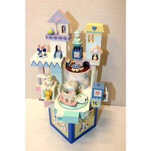 Vintage Enesco 1988 Toyland - Action Musical without Box 7 1/2x12x6 1/2" WORKS!